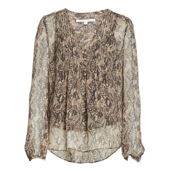 Veronica Beard Lowell Snake Print Silk Blouse & Tank NWT Size 0 - Picture 5 of 14